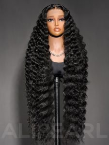 40 Inches Voluminous Loose Deep Wave HD Lace Frontal Wig Super Long Human Hair 300% Density