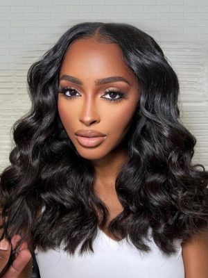 Raw Hair 13x6 Undetectable HD Lace Frontal Wig with Single Knots Super Double Drawn 300% Density 16 Inch