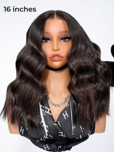 Raw Hair 13x6 Undetectable HD Lace Frontal Wig with Single Knots Super Double Drawn 300% Density 16 Inch - Image 3
