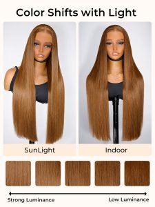 Barbie Brown Color Widows Peak M Hairline Straight 13x6 Lace Front Wig - Image 7