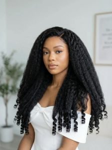 Kinky Curly With Spiral Curly Ends 5x7 HD Lace Front Glueless Wig