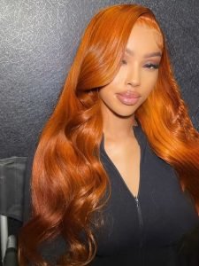 Copper Color 360 Lace Body Wave Wig With Flexi Fit Invisi Drawstring Cap - Image 8