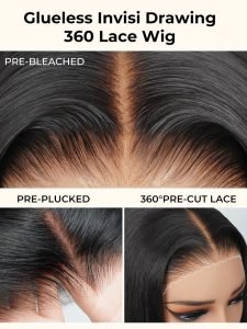Glueless Invisi Drawstring 360 Lace Wig Deep Curly Hair Ready To Go Wigs - Image 5