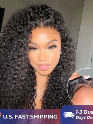Ship In 24 Hours - Alipearl Glueless Wigs Curly Ready To Go Human Hair 4*7 Lace Closure Wigs With Pre-Cut Lace