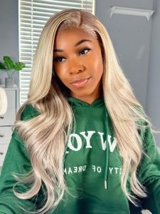 250% Density P18/613 Ombre Blonde Hair 5*9 Glueless Ready to Go Wigs Bleached - Image 3