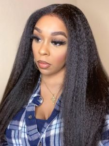 Kinky Straight U Part Wig Brazilian Human Hair Wig Yaki V Part Wigs - Image 10
