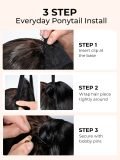 Straight Hair Ponytail Extensions Wrap Around 10-26Inches For Women - Image 5