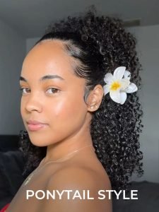 Half Wig with Drawstring Kinky Curly Glueless Human Hair Wigs 250% Density - Image 4