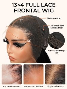 Alipearl Hair HD Lace Wigs 13*4 Frontal Wigs Skin Melt Straight Human Hair Wigs - Image 7