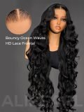 40 Inches Layered Cut Ocean Wave Long 13x6 HD Lace Frontal Wig 300% Density - Image 4