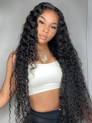 Long Wigs Natural Wave Pre Plucked HD Lace Human Hair Wigs 24-40 Inch