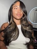 Highlight Kash Doll Curls Layered Cut Loose Body Wave 13x4 Lace Frontal Wig - Image 10