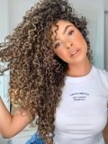 Beyoncu00e9 Inspired Frosted Blonde Highlight Curly Hair Lace Frontal Wig - Image 6