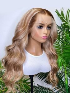 Alipearl Brown With Blonde Highlights Wig #P4/613 Human Hair Lace Wigs - Image 4