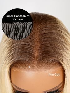 Ready To Wear - Short Ombre Blonde Bob Wigs T4/613 Color Straight Ready Go Lace Wig Without Glue - Image 3