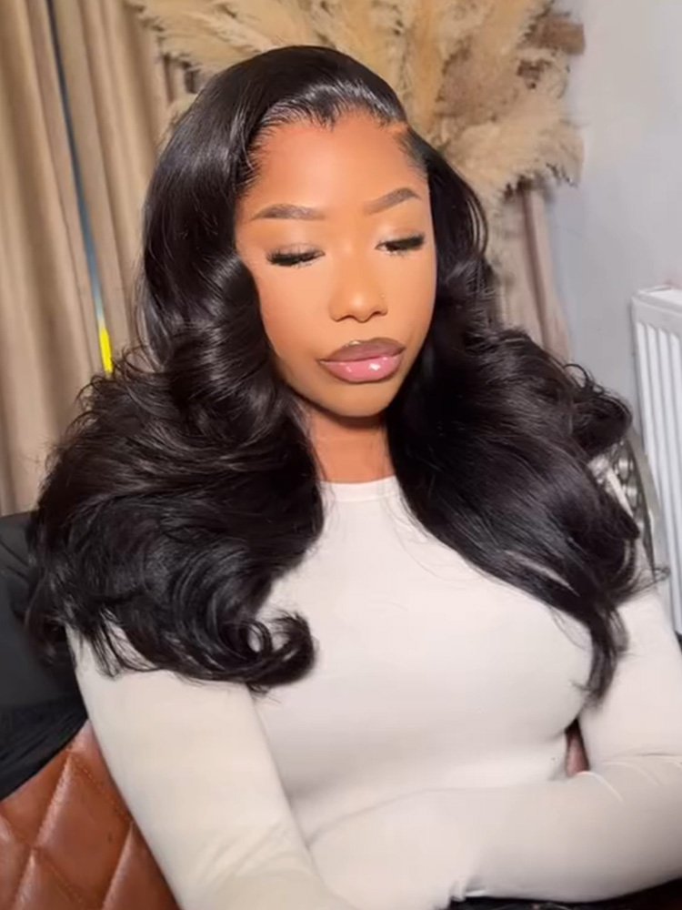 layered cut body wave wear and go wigs 6x8 lace with Lagos hairline