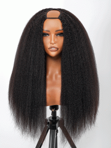 Kinky Straight U Part Wig Brazilian Human Hair Wig Yaki V Part Wigs - Image 12