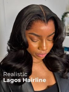 Lagos Hairline Undetectable HD 7x7 Lace Closure Body Wave Widows Peak Wig - Image 5