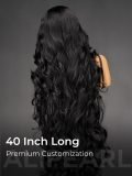 40 Inches Layered Cut Ocean Wave Long 13x6 HD Lace Frontal Wig 300% Density - Image 3