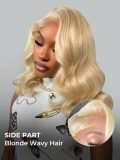 Blonde Body Wavy 6x8 Glueless Lace Wig Side Part Style Ready To Go - Image 2