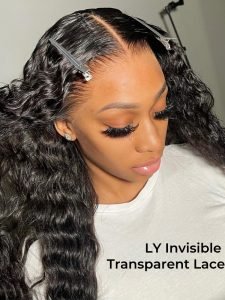 Crimped Hair Wigs Deep Wave 13x4 Invisible Lace Frontal with Pre Plucked Hairline - Image 4