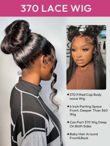 Ready To Go 370 Lace Wigs Body Wave Human Hair With Glueless Invisi Drawstring - Image 2