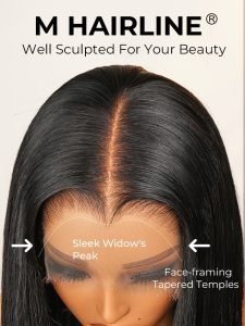 Widows Peak M Hairline Invisible 13x6 HD Lace Frontal Human Hair Wig Deep Curls Natural Look - Image 4