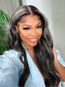 Sophiology x Alipearl Original Platinum Blonde Highlights Straight Mixed Color Human Hair Wigs - Image 4