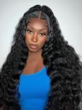 Clip-In Loose Deep Wave Ponytail Extension 100% Human Hair Natural Black - Image 10