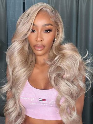 250% Density P18/613 Ombre Blonde Hair 5*9 Glueless Ready to Go Wigs Bleached