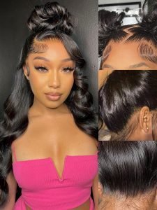 Ready To Go 370 Lace Wigs Body Wave Human Hair With Glueless Invisi Drawstring - Image 6