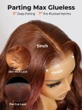 Cowboy Copper Color 7*5 Glueless Wig Ready To Go Fall Hair - Image 4