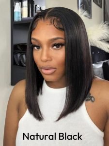 Lagos M Hairline Ready To Go Glueless Straight Short Cut Bob HD Lace Wig - Image 7