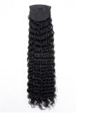 Clip-In Loose Deep Wave Ponytail Extension 100% Human Hair Natural Black - Image 8