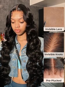 Alipearl Body Wave 5x5 Lace Closure Wig Pre Plucked Affordable Human Hair Wigs - Image 3