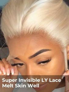 Blonde 360 Lace Wig Human Hair Glueless Body Wave and Straight With Invisible Strap - Image 7