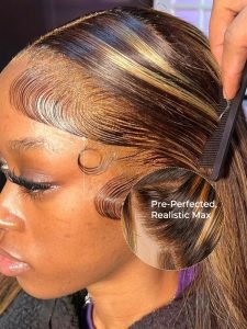 Alipearl Piano Highlight Wigs #4/27 Human Hair Wigs Straight Ombre Lace Front Wigs - Image 5