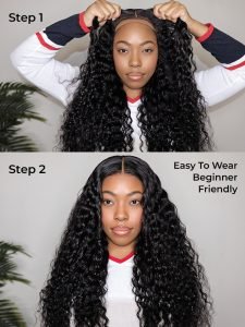 No Glue Ready To Wear Wigs Deep Wave 5s Go Pre Cut 5x7 Lace Closure Wigs For Women - Image 4