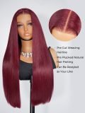 Glueless Ready To Go Cherry Cola Straight 7x5 Lace Wig for Beginners - Image 4