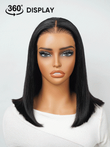 Glueless Bob Wig - Ready Go Bob Wigs Short Straight Easy & Go Pre Cut Lace Closure Wigs - Image 15