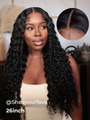 No Glue Ready To Wear Wigs Deep Wave 5s Go Pre Cut 5x7 Lace Closure Wigs For Women