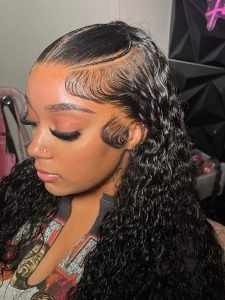 Pre Styled Human Hair Wigs Water Wave 13*4 Lace Ready To Go Wigs - Image 4