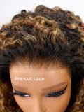 Beyoncu00e9 Inspired Frosted Blonde Highlight Curly Hair Lace Frontal Wig - Image 10