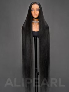 Super Long Wig 50 Inches 300% Density Straight 13x6 HD Lace Frontal Human Hair Wigs