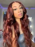 5*5 Lace Glueless Ready To Go Wigs - Alipearl Reddish Brown Hair Wigs Body Wave - Image 4