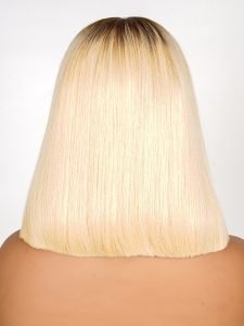 Ready To Wear - Short Ombre Blonde Bob Wigs T4/613 Color Straight Ready Go Lace Wig Without Glue - Image 6