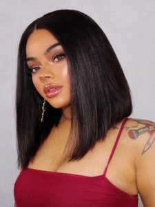 Glueless Bob Wig - Ready Go Bob Wigs Short Straight Easy & Go Pre Cut Lace Closure Wigs - Image 11