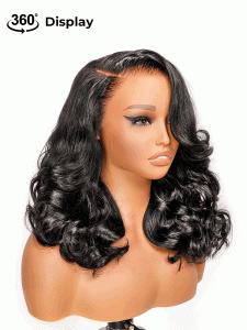 250% Density Layered Double Drawn Body Wave Hair 13u00d76 Ready To Go Frontal Wig Pre Bleached - Image 7