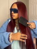 Glueless Ready To Go Cherry Cola Straight 7x5 Lace Wig for Beginners - Image 6