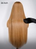 Coffee Latte Color M Hairline Silky Straight 13x6 Lace Frontal Wig - Image 3